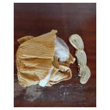 Dog Striped Dress, Pet Girl Bow Costume with Ring and Harness Leash, Dog Wedding Birthday Party Dress(Yellow, X-Large) - Retail: $15