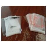 200 Pcs Resealable Cellophane Bags, Self-Adhesive Cookie, Candy & Dessert Bags - Small Pink Bow, Clear Candy Card Sleeves - Pack of 200 - Retail: $9