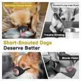 Mesh Muzzle for Short Snout and Small Medium Dogs Anti-Biting, Focus on Brachycephalic Dogs like Chihuahua Pomeranian, Breathable Fabric, Opening Front, Allow Panting, for Grooming Vet Visits - Retail