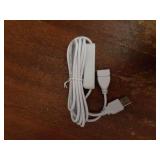 USB Extension Cable with ON/Off Switch 2 Meter USB Male to Female Extension Cord for Desk Lamp Fan LED Light Strip White - Retail: $9