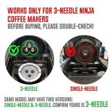 Ninja Reusable Coffee Pod: VIVI SKY Upgraded Stainless Steel Refillable Ninja K Cups - 3 Holes Coffee Filters For Ninja Coffee Maker CFP201 CFP301 CFP305 CFP307 CFP400 CFP300 (2 Pack) - Retail: $16