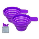 Collapsible Silicone Pee Cups for Ovulation and Pregnancy Tests, 2 Pack with Travel Case, Reusable - Retail: $7