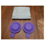 Collapsible Silicone Pee Cups for Ovulation and Pregnancy Tests, 2 Pack with Travel Case, Reusable - Retail: $7