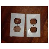 Bates- Duplex Receptacle Wall Plates, 2 Pack, Blue Electrical Outlet Cover Plates, Electric Outlet Cover, Wall Outlet Cover, Outlet Plate, Outlet Wall Plate, Wall Outlet Cover Plate - Retail: $8