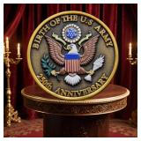U.S. Army 250th Anniversary Challenge Coin â 1.57 U.S. Army 1775-2025 Commemorative Coin, Double-Sided Color High Relief Military Coin for Veterans & Collectors (U.S. Army) - Retail: $14"