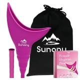 Female Urinal, Reusable Silicone Foolproof Women Pee Funnel Allows Women to Pee Standing Up, Women