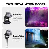 Christmas Halloween Outdoor Projector Lights, 15 Colors Water Wave Ocean Effect Night Light, Waterproof Yard Decorations With Remote and Timing - Retail: $30