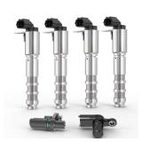 Intake+Exhaust Engine Variable Valve Timing (VVT) Solenoid+Camshaft Sensor+Engine Crankshaft Sensor Kit, for Buick for Cadillac, for Chevy, for GMC,3.0L/3.6L V6, OE# 12586722 12684186 213-4573 - Retai