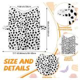 3 Pcs Dalmatian Medium Dog Costume Set Cute Dalmatian Dog Poncho Headband and Red Collar with Bell Animal Print Cosplay Costumes Soft Coat for Pet Daily Holiday Dress up Accessories - Retail: $23