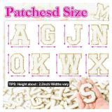 Self-Adhesive Chenille Letters Patches: NICEVINYL 104PCS White Preppy Letter Patches Stickers for Clothing Backpacks - Embroidered Cheille Initial Patch for DIY Decor - Retail: $25