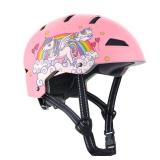 Kids Bike Helmet Ages 3-5-8-14, CPSC ASTM CPSIA Certified Toddler Helmet-Girls Pink Unicorn - Retail: $24