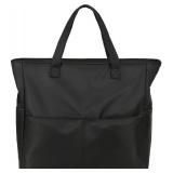 Large Beach Tote Bag Women Waterproof Sandproof Zipper Bag for Pool Gym Grocery Travel with Wet Pocket (Black) - Retail: $23