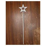 Silver 13 Inches Star Wand Angel Wand Sticks Princess Wand Fairy Wand Plating Wand Silver Star Wands for Halloween, Christmas, Thanksgiving, Holiday Shows - Retail: $4