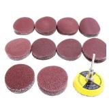 100 Pack 2 inch Sanding Discs Kit with Polishing Pads Plate 40 60 80 100 120 150 180 240 320 400 Grit Sandpapers for Drill Grinder Rotary Tool - Retail: $10
