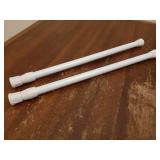 2PCS Small Tension Curtain Rod 11 to 19 Inch, White Short Curtain Rods No Drilling,Loaded Expandable Spring Curtain Rods for Windows, Kitchen, Closet, Cupboard, Door, Bookshelf - Retail: $10