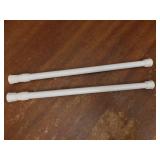 2PCS Small Tension Curtain Rod 11 to 19 Inch, White Short Curtain Rods No Drilling,Loaded Expandable Spring Curtain Rods for Windows, Kitchen, Closet, Cupboard, Door, Bookshelf - Retail: $10