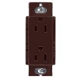 15 Amp Duplex Outlet, CAR-15-BR, Brown