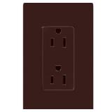15 Amp Duplex Outlet, CAR-15-BR, Brown