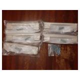 5 Pack 5 Inch Cabinet Handles Brushed Satin Brass Dresser Drawer Pulls, Modern Kitchen Cabinet Door Handles, 5 Inch Hole Center