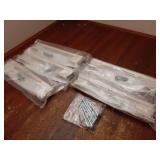 5 Pack 5 Inch Cabinet Handles Brushed Satin Brass Dresser Drawer Pulls, Modern Kitchen Cabinet Door Handles, 5 Inch Hole Center