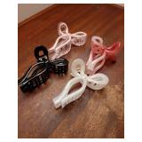 4 Pcs Bow Hair Clips Elegant Hair Claw Butterfly Hair Accessories for Girls Nonslip Butterfly Clips Hair Grips Styling Accessories for Women - Retail: $10