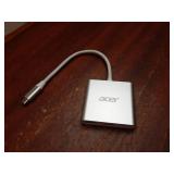 Acer USB C to HDMI Adapter, 4K USB C Hub with 100W PD, USB-A 3.0 Port, HDMI to USB-C Multiport Digital AV Converter for MacBook Pro/Air, iPad, Tablets, TV, Monitor and More (Silver) - Retail: $19