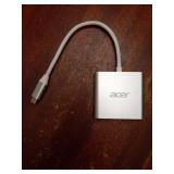 Acer USB C to HDMI Adapter, 4K USB C Hub with 100W PD, USB-A 3.0 Port, HDMI to USB-C Multiport Digital AV Converter for MacBook Pro/Air, iPad, Tablets, TV, Monitor and More (Silver) - Retail: $19