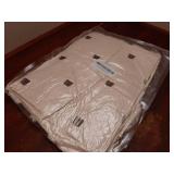 Christmas Table Runner 13x72 Inch Soft Plush Faux Fur Jacquard Beige Christmas Tree Table Runner, Seasonal Autumn Kitchen Dining Table Decoration for Home Party Decor ZR001A72 - Retail: $13