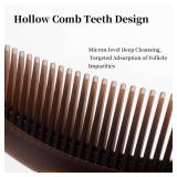 Dandruff Comb with Self-Cleaning Hollow Teeth & Massage Handle - Scalp Detox Comb for Flakes, Oil Removal - Dandruff Scalp Hair Combs for Women/Men/Kids - Retail: $6
