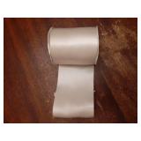 Champagne Ribbon 4 inch Wide Solid Color Double-Faced Satin Ribbon Champagne Fabric Ribbon for Wedding Chair Sash Large Bows Making Party Decor Sewing Crafts Floral Bouquet-10 Yards/Roll - Retail: $14