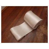 Champagne Ribbon 4 inch Wide Solid Color Double-Faced Satin Ribbon Champagne Fabric Ribbon for Wedding Chair Sash Large Bows Making Party Decor Sewing Crafts Floral Bouquet-10 Yards/Roll - Retail: $14