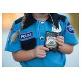 Dress Up America Police Badge for Kids - Pretend Play PD Badge with Chain & Belt Clip - Retail: $9