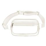 Clear Fanny Pack Crossbody Bag For Women And Men Belt Bag Gift For Women Bum Bag with Adjustable Strap for Sports Clear White - Retail: $8