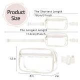 Clear Fanny Pack Crossbody Bag For Women And Men Belt Bag Gift For Women Bum Bag with Adjustable Strap for Sports Clear White - Retail: $8