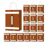 50 Pcs Football Gift Bags Bulk with Handles 8.3 x 6 x 3