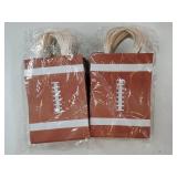 50 Pcs Football Gift Bags Bulk with Handles 8.3 x 6 x 3