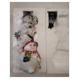 Christmas Snowman Decor with Solar Lantern, Outdoor Indoor Xmas Decoration, Outdoor Patio Lawn Yard Balcony Garden Home Decor Birthday Gifts for Women Mom Grandma - Retail: $38