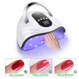 UV Gel Nail Lamp 120W LED Nail Light Fast Dryer for Gel Polish Curing with 4 Timers Portable Handle Large Space Automatic Sensor (White) - Retail: $25