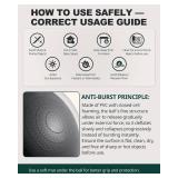 Extra Thick Yoga Ball Exercise Ball, 5 Sizes Ball Chair, Heavy Duty Swiss Ball for Balance, Stability, Pregnancy, Physical Therapy, Quick Pump Included (Black, XXL (78-85cm)) - Retail: $30