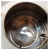 Retro Electric Kettle Stainless Steel, 1.8L Tea Water Boiler, 1500W Fast Quiet Boil, Temperature Gauge, Auto Shut-Off, Boil-Dry Protection, White Champagne Gold.  POWERS ON. Needs a Good Cleaning. - R