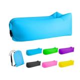 Inflatable Lounger Air Sofa Hammock, Inflatable Couch for Camping, Portable Waterproof Anti-Air Leaking Pouch Couch Air Chair for Outdoor, Beach, Hiking, Picnics, Music Festivals (Blue)