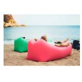 Inflatable Lounger Air Sofa Hammock, Inflatable Couch for Camping, Portable Waterproof Anti-Air Leaking Pouch Couch Air Chair for Outdoor, Beach, Hiking, Picnics, Music Festivals (Blue)