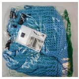 Women Knit Hollow Out Crochet Cover Up Sexy Halter Backless Bodycon Mini Dress Tie Up Swimwear Beach Dresses(M,Blue) - Retail: $20