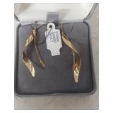 14K Gold Twisted Drop Earrings