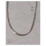 Sterling Silver Herringbone Chain Necklace
