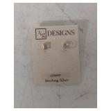 AG Designs Citrine Sterling Silver Stud Earrings