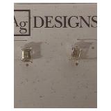 AG Designs Citrine Sterling Silver Stud Earrings
