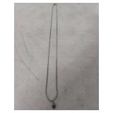 Sterling Silver Heart Pendant Necklace - Marked .925