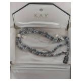 Kay Jewelers Multi-Color Pearl Sterling Silver Necklace