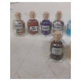 Crystal and Gemstone Collection in Mini Glass Bottles